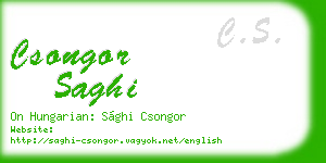 csongor saghi business card